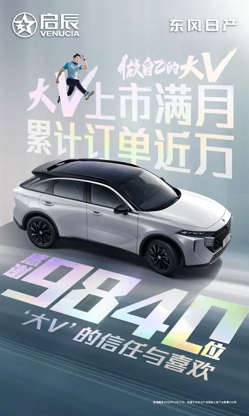 累计订单近万，东风日产启辰大V上市满月全国火爆热销